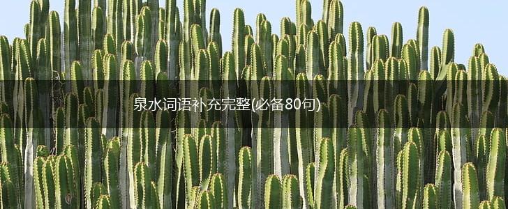 泉水词语补充完整(必备80句),第1张