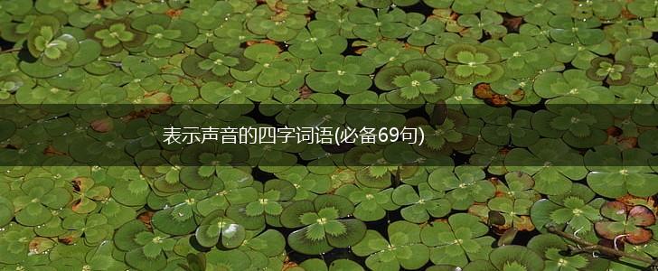 表示声音的四字词语(必备69句),第1张