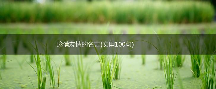 珍惜友情的名言(实用100句),第1张