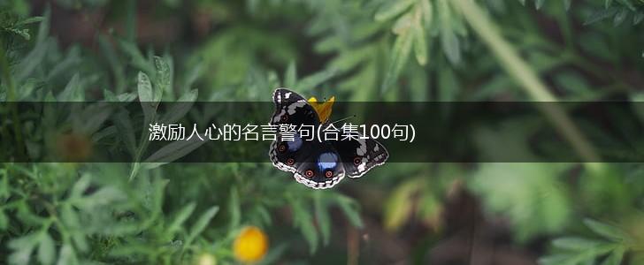 激励人心的名言警句(合集100句),第1张