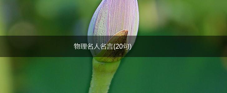 物理名人名言(20句),第1张