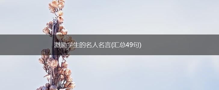激励学生的名人名言(汇总49句),第1张