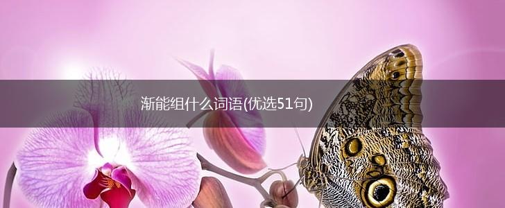 渐能组什么词语(优选51句),第1张