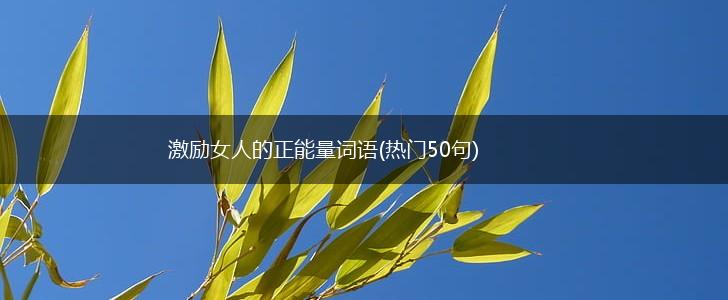 激励女人的正能量词语(热门50句),第1张
