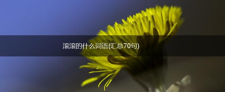 滚滚的什么词语(汇总70句),第1张