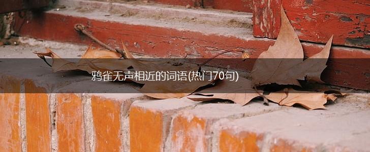 鸦雀无声相近的词语(热门70句),第1张