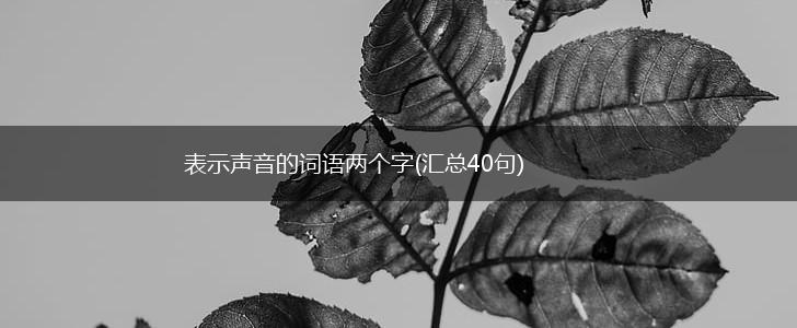 表示声音的词语两个字(汇总40句),第1张