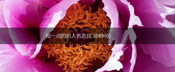 短一点的名人名言(汇总49句),第1张