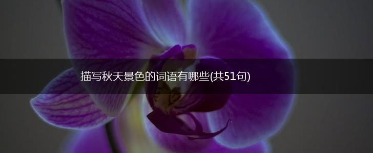 描写秋天景色的词语有哪些(共51句),第1张 描写秋天景色的词语有哪些(共51句),第1张