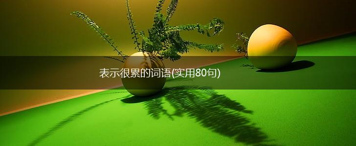 表示很累的词语(实用80句),第1张