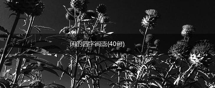 闲的四字词语(40句),第1张 闲的四字词语(40句),第1张
