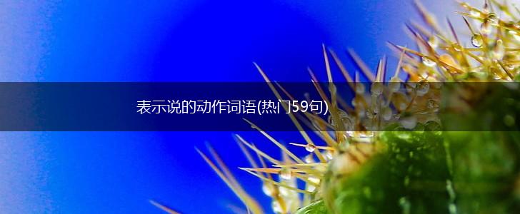表示说的动作词语(热门59句),第1张