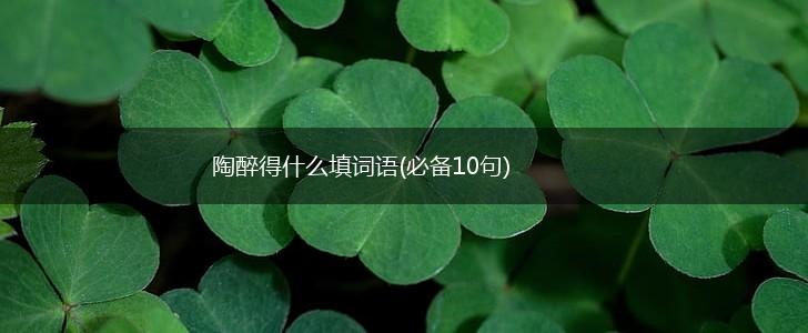 陶醉得什么填词语(必备10句),第1张 陶醉得什么填词语(必备10句),第1张