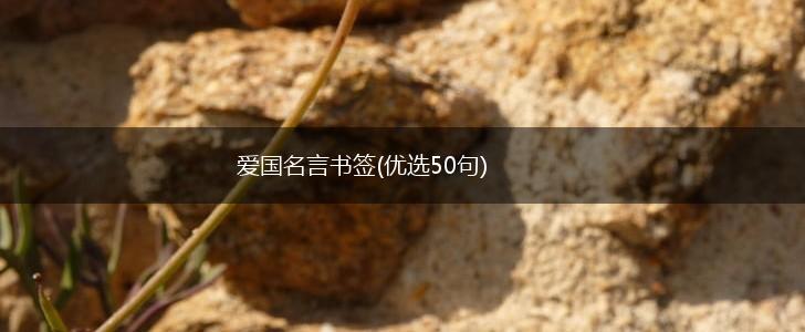 爱国名言书签(优选50句),第1张