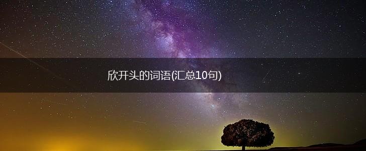 欣开头的词语(汇总10句),第1张