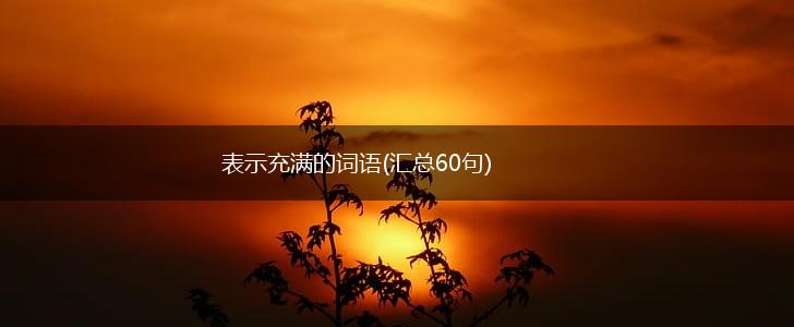 表示充满的词语(汇总60句),第1张