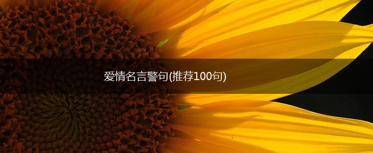 爱情名言警句(推荐100句),第1张