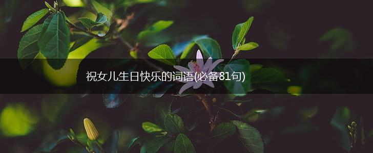 祝女儿生日快乐的词语(必备81句),第1张