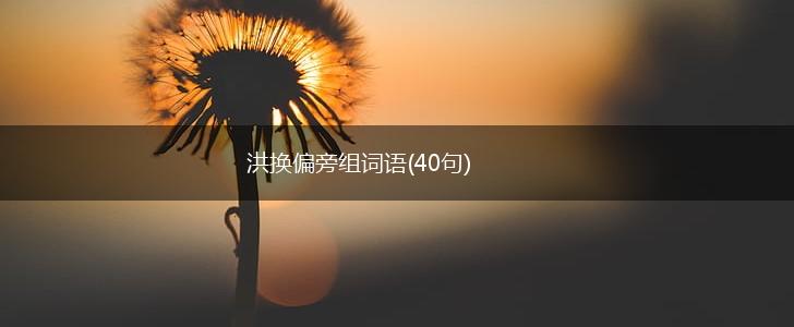 洪换偏旁组词语(40句),第1张