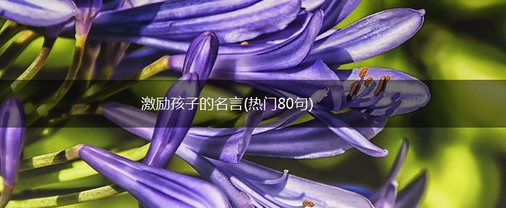 激励孩子的名言(热门80句),第1张