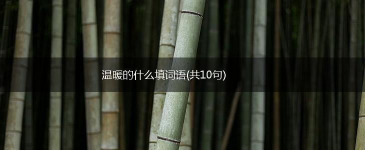 温暖的什么填词语(共10句),第1张