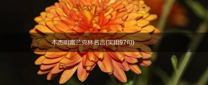 本杰明富兰克林名言(实用97句),第1张