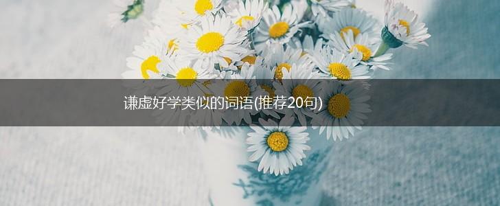 谦虚好学类似的词语(推荐20句),第1张