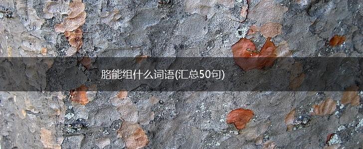 胳能组什么词语(汇总50句),第1张 胳能组什么词语(汇总50句),第1张