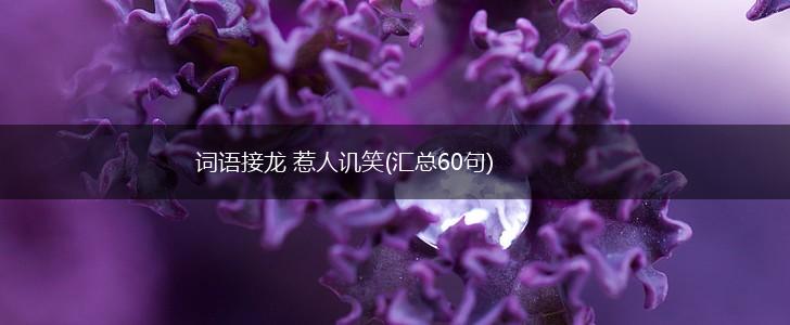 词语接龙 惹人讥笑(汇总60句),第1张