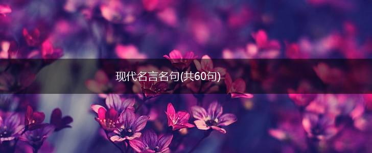 现代名言名句(共60句),第1张