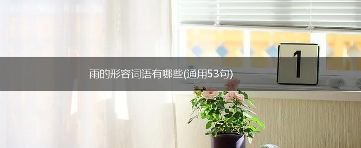 雨的形容词语有哪些(通用53句),第1张 雨的形容词语有哪些(通用53句),第1张