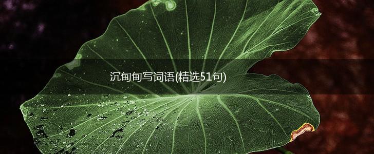 沉甸甸写词语(精选51句),第1张