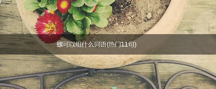 螺可以组什么词语(热门11句),第1张