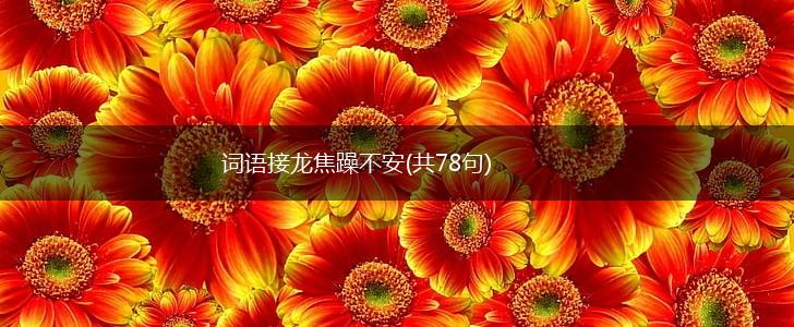 词语接龙焦躁不安(共78句),第1张