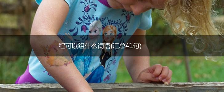 程可以组什么词语(汇总41句),第1张