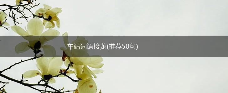 车站词语接龙(推荐50句),第1张