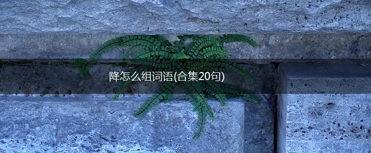降怎么组词语(合集20句),第1张