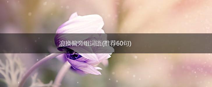 浪换偏旁组词语(推荐60句),第1张