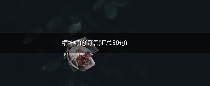 精神好的词语(汇总50句),第1张