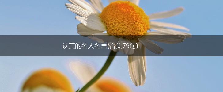 认真的名人名言(合集79句),第1张