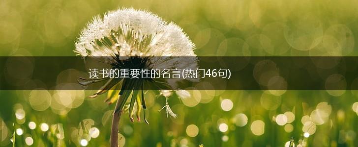 读书的重要性的名言(热门46句),第1张 读书的重要性的名言(热门46句),第1张