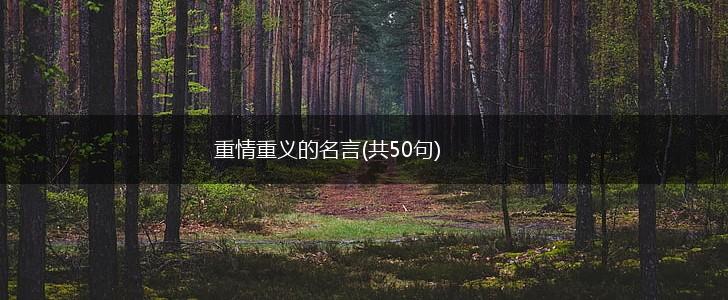 重情重义的名言(共50句),第1张