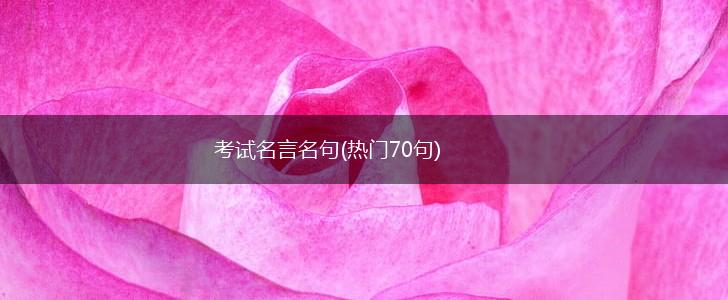 考试名言名句(热门70句),第1张