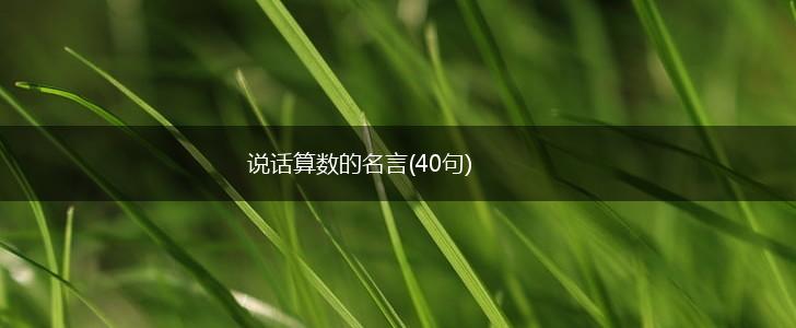 说话算数的名言(40句),第1张 说话算数的名言(40句),第1张