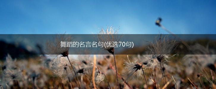 舞蹈的名言名句(优选70句),第1张