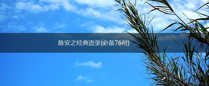 陈安之经典语录(必备76句),第1张