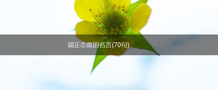 端正态度的名言(70句),第1张 端正态度的名言(70句),第1张