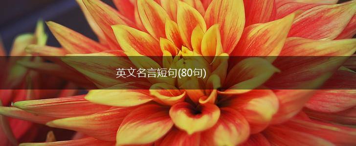 英文名言短句(80句),第1张