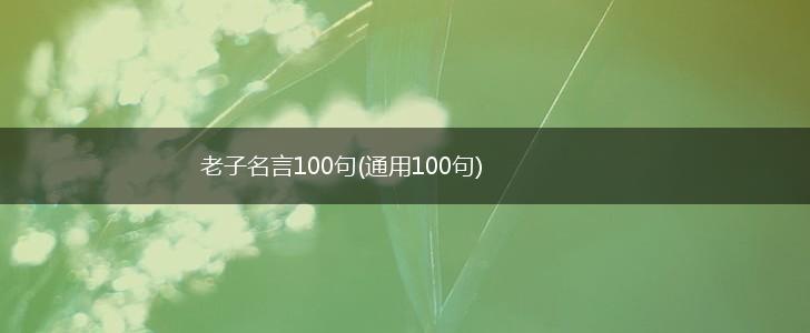 老子名言100句(通用100句),第1张 老子名言100句(通用100句),第1张