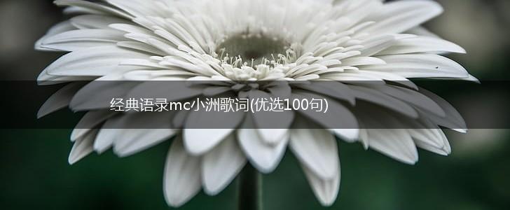 经典语录mc小洲歌词(优选100句),第1张